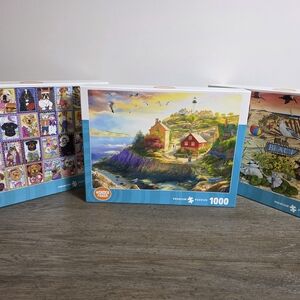Collection of 1000 Piece Jigsaw Puzzles by Wonder Forge